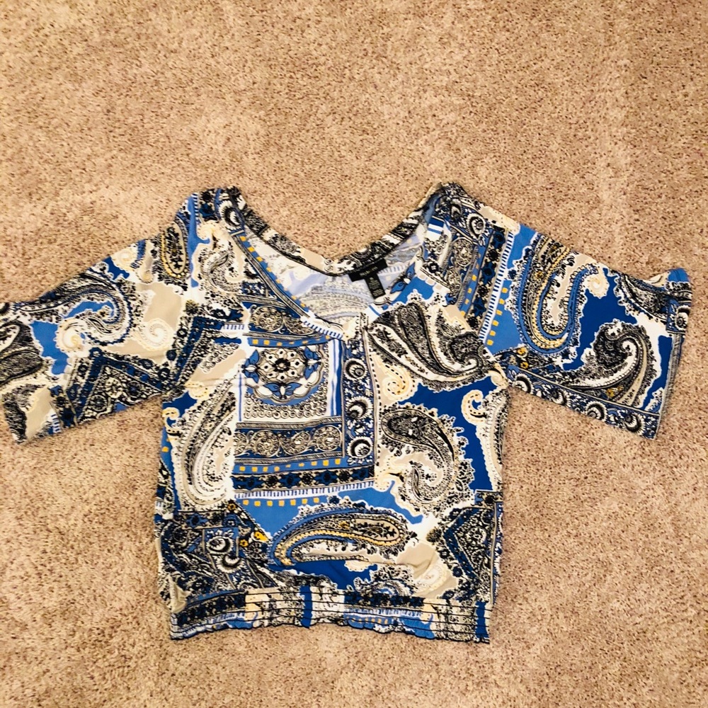 3/4 Sleeve Multi Colored Top